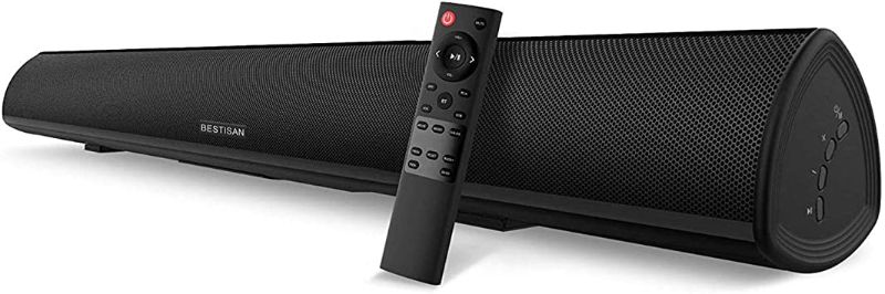 Photo 1 of 100Watt 40 Inch Soundbar, Bestisan Sound Bar Wireless and Wired Audio Bluetooth 5.0 TV Speakers with HDMI-ARC Function (2022 Beef Up Version, 60 Days Home Day Trial)
