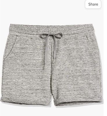 Photo 1 of (SIZE XL) Daily Ritual Women's Terry Cotton and Modal Roll-Bottom Drawstring Short
