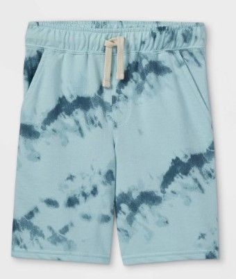 Photo 1 of BUNDLE OF 2, Boys' Tie-Dye French Terry Shorts - Cat & Jack Light Blue L 12/14
