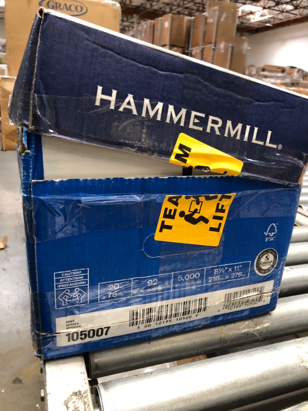 Photo 2 of Hammermill Copy Plus Paper, 92 Bright, 20lb, 8-1/2 x 11, White, 5000 Sheets/Carton