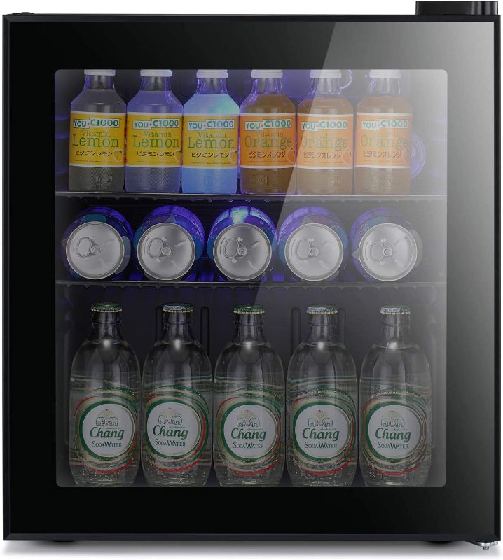 Photo 1 of (DAMAGE)Antarctic Star Mini Fridge Cooler - 70 Can Beverage Refrigerator Glass Door for Beer Soda or Wine – Glass Door Small Drink Dispenser Machine Clear Front Removable for Home, Office or Bar, 1.6cu.ft.
**DOOR BROKEN**