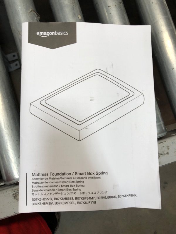 Photo 3 of ***PARTS ONLY***
AmazonBasics Mattress Foundation / Smart Box Spring for QUEEN