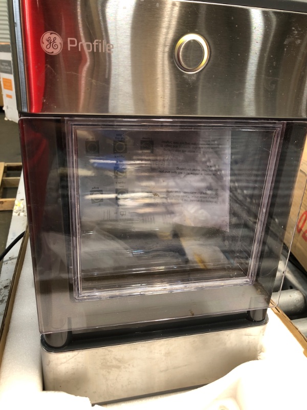 Photo 2 of GE Profile Opal | Countertop Nugget Ice Maker with Side Tank | Portable Ice Machine Makes up to 24 lbs. of Ice Per Day | Stainless Steel Finish
