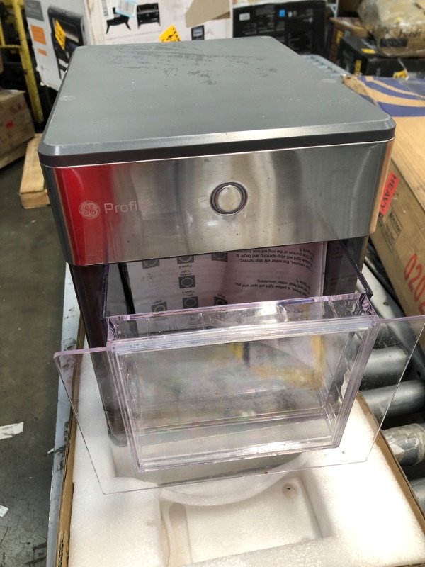 Photo 5 of GE Profile Opal | Countertop Nugget Ice Maker with Side Tank | Portable Ice Machine Makes up to 24 lbs. of Ice Per Day | Stainless Steel Finish
