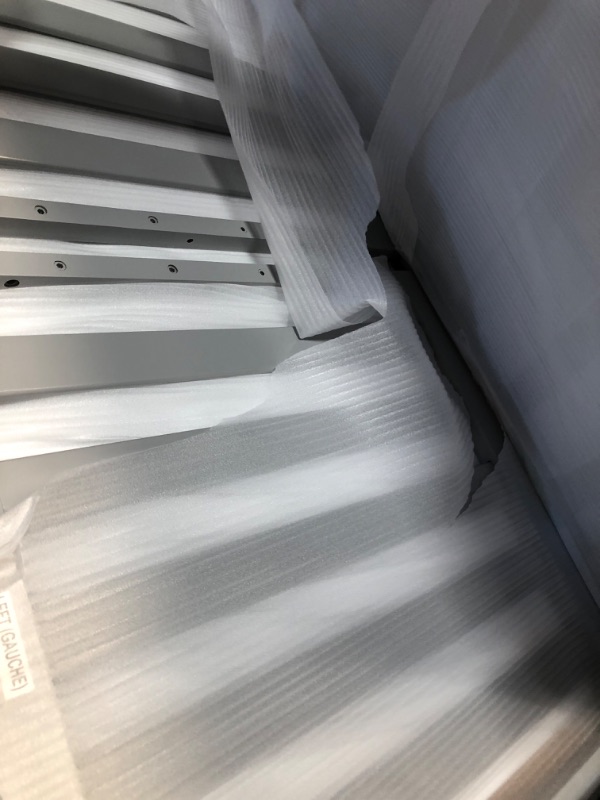Photo 1 of ***PARTS ONLY*** Evolur Acrylic Millennium 4-in-1 Convertible Crib I Modern Full Size Crib I Baby Crib I Easily Coverts to Toddler Bed & Dayday I  Adjustable Mattress Support Base I Acrylic Slats I in Pebble Grey
