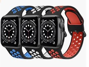 Photo 1 of 2 PACKS OF YILED Silicone Bands for Apple Watch Series 3 Band 38mm 42mm Women Men [3 PACK]
