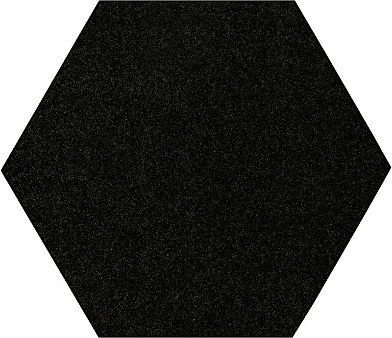 Photo 1 of Ambiant Broadway Collection Solid Color Area Rugs Black - Hexagon
