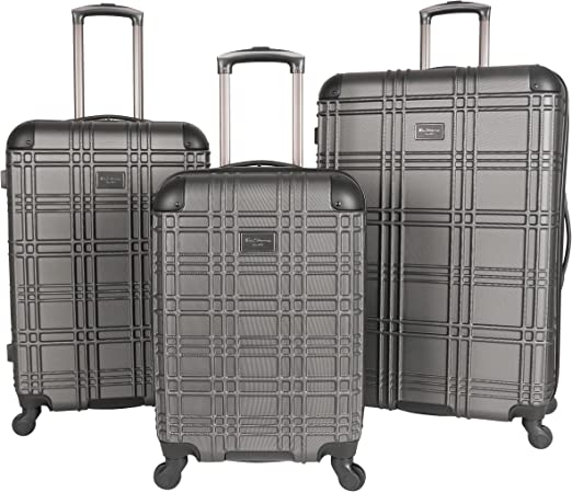 Photo 1 of Ben Sherman Nottingham Lightweight Hardside 4-Wheel Spinner Travel Luggage, Charcoal, 3-Piece Set (20"/24"/28")
