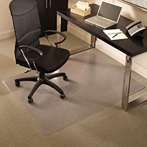 Photo 1 of ES Robbins Everlife Carpet ChairMat Medium Pile, 60"x72" Rectangle, Clear
