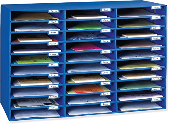 Photo 1 of Classroom Keepers Mailbox, 30-Slot, Blue, 21" H x 31-5/8"W x 12-3/4"D, 1 Unit
