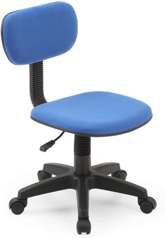 Photo 1 of Hodedah Armless, Low-Back, Adjustable Height, Swiveling Task Chair with Padded Back and Seat in Blue, Not for adult use
