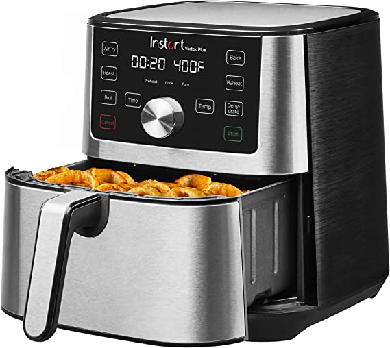 Photo 1 of Instant Vortex Plus Air Fryer Oven, 6 Quart, From the Makers of Instant Pot, 6-in-1, Broil, Roast, Dehydrate, Bake, Non-stick and Dishwasher-Safe Basket, App With Over 100 Recipes, Stainless Steel

