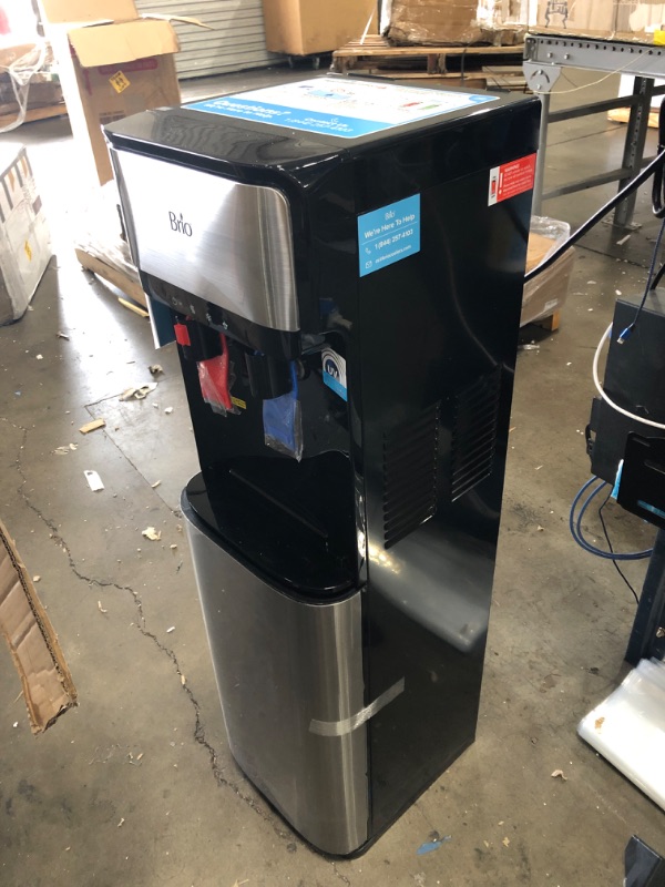 Photo 2 of Brio 300 Series Advanced Self Cleaning UV Bottleless POU 4 Stage Filtration Hot 176-198 Degrees and Cold 37-50 Degrees Ferenheight Water Cooler Dispen
