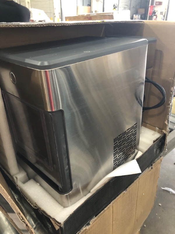 Photo 3 of GE Profile Opal | Countertop Nugget Ice Maker with Side Tank | Portable Ice Machine Makes up to 24 lbs. of Ice Per Day | Stainless Steel Finish
