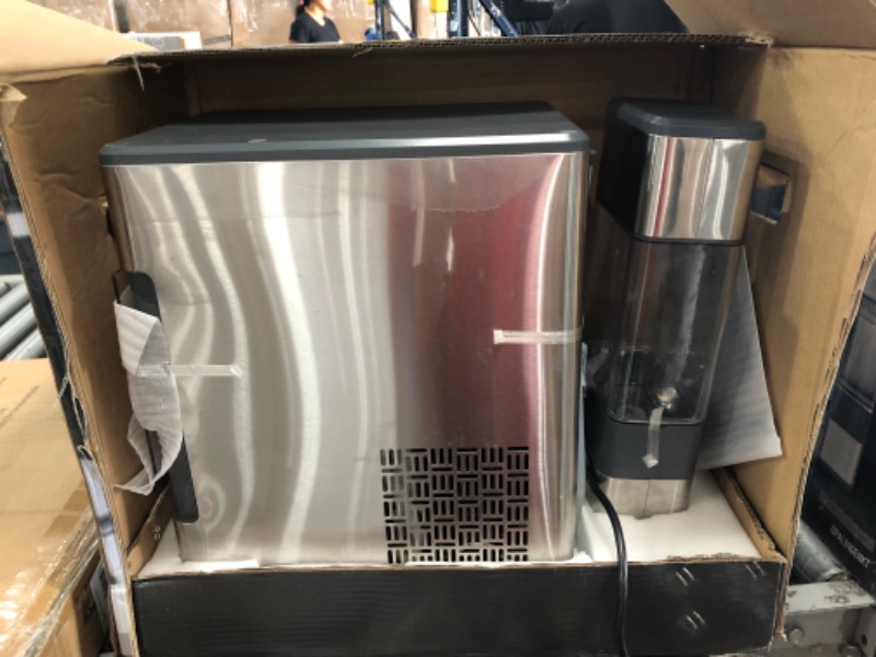 Photo 2 of GE Profile Opal | Countertop Nugget Ice Maker with Side Tank | Portable Ice Machine Makes up to 24 lbs. of Ice Per Day | Stainless Steel Finish
