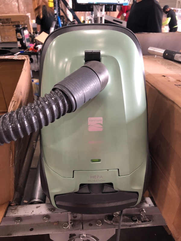 Photo 2 of Kenmore pet Friendly Lightweight Bagged Canister Vacuum Cleaner with Extended telescoping Wand, HEPA Filter, Retractable Cord, and 2 Cleaning Tools, Green
