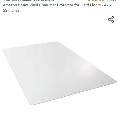 Photo 1 of AmazonBasics Vinyl Chair Mat Protector for Hard Floors 47" x 59"
