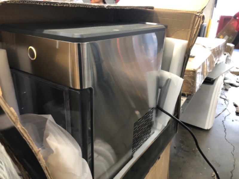 Photo 2 of GE Profile Opal | Countertop Nugget Ice Maker with Side Tank | Portable Ice Machine Makes up to 24 lbs. of Ice Per Day | Stainless Steel Finish
