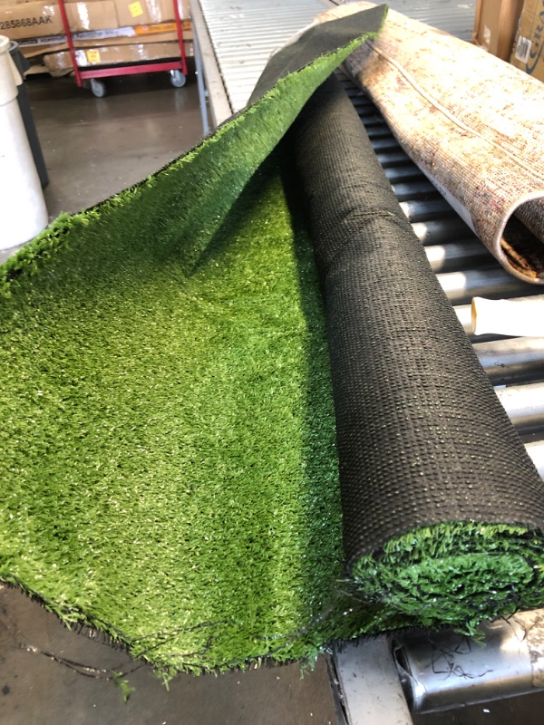 Photo 2 of  5 ft. Green Artificial Grass Rug
