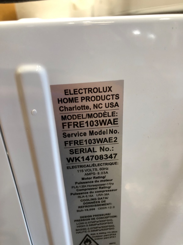 Photo 2 of Frigidaire Energy Star 10,000 BTU 115V Window-Mounted Compact Air Conditioner with Full-Function Remote Control turns on but does not blow cool air
