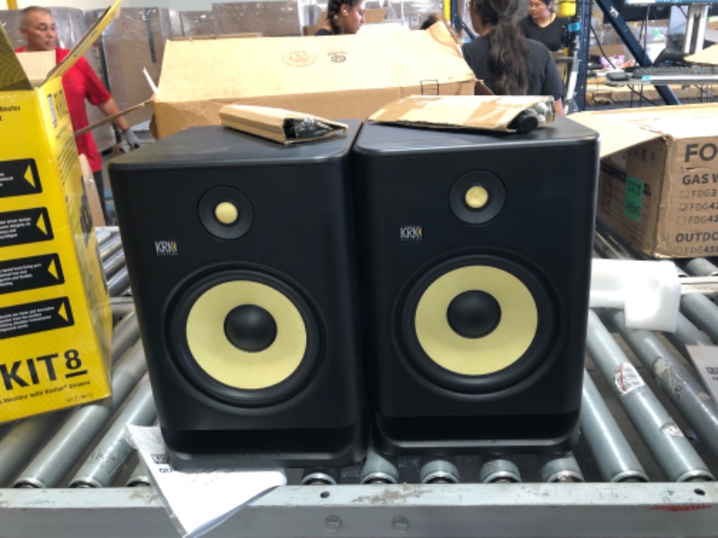 Photo 2 of KRK RP8 Rokit 8 G4 Professional Bi-Amp 8" Powered Studio Monitor Pair, Black
