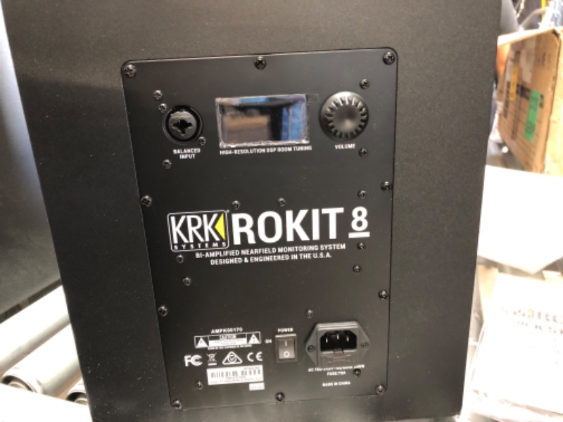 Photo 5 of KRK RP8 Rokit 8 G4 Professional Bi-Amp 8" Powered Studio Monitor Pair, Black
