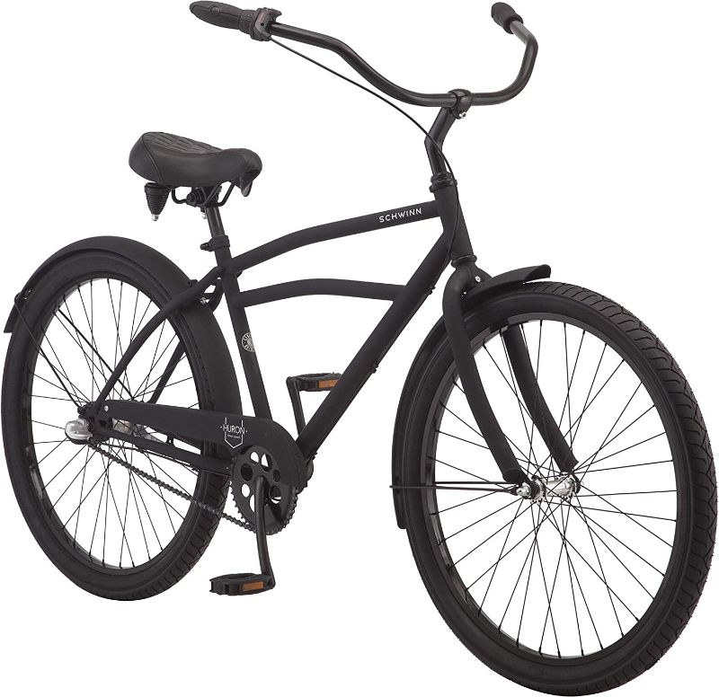 Photo 1 of ***PARTS ONLY*** Schwinn Mikko and Huron Adult Beach Cruiser Bike, 17-Inch Steel Frame, Wide 26x2.1-Inch Wheels for Stability, Rear Coaster Brakes, Multiple Speed Options
