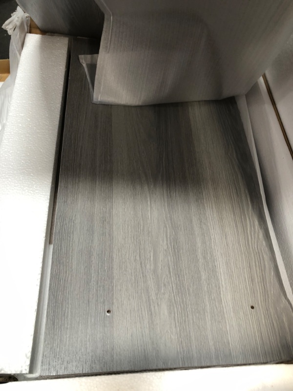 Photo 1 of Functional L Shaped Desk with Storage Gray - Techni Mobili (BOX 2 OF 2 ONLY. INCOMPLETE SET)
