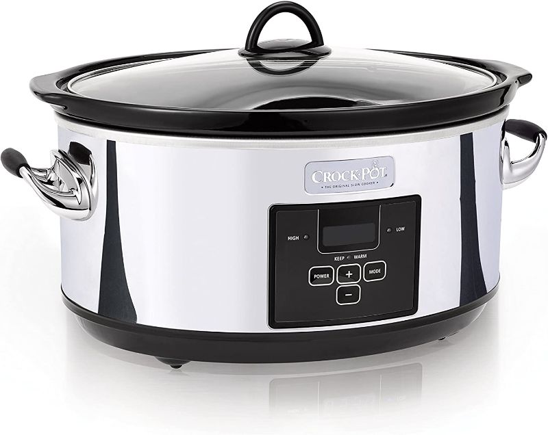 Photo 1 of *NONFUNCTIONAL* Crockpot 7 Quart Slow Cooker with Programmable Controls and Digital Timer, Polished Platinum
