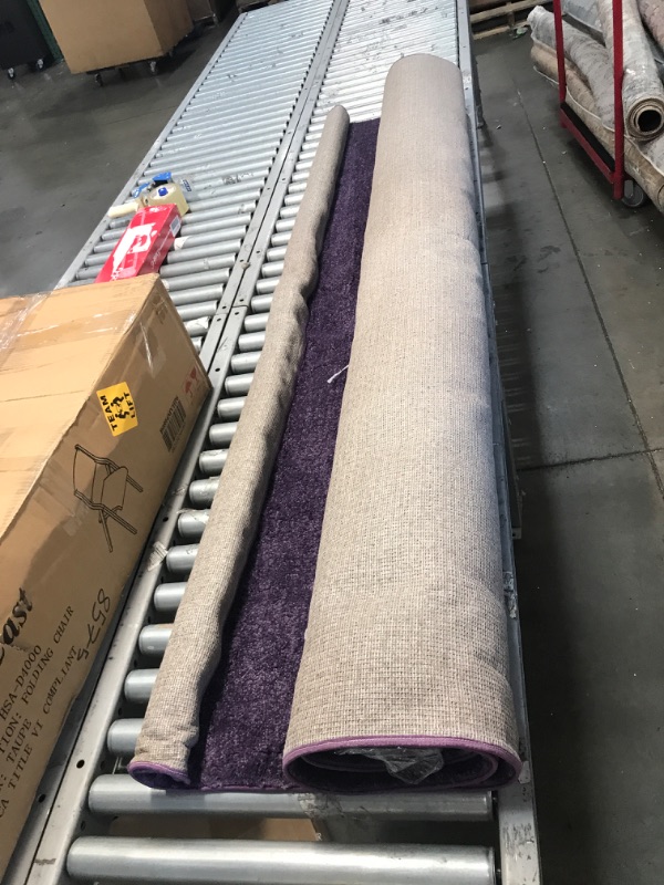 Photo 1 of 10' * 7' PURPLE SHORT SHAG AREA RUG