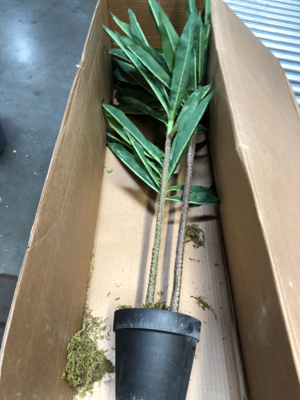 Photo 1 of 3.5ft Artificial Dracaena Silk Plant in Pot - Nearly Natural