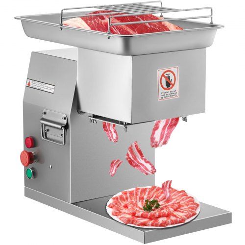 Photo 1 of VEVOR Commercial Meat Cutter Machine Stainless Steel with PulleY Electric Food Cutting Slicer for Kitchen Restaurant Supermarket Market
