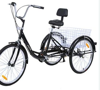 Photo 1 of 24 Inch Adult Tricycle Trike 3 Wheel Bike 6 Speed Shift 6-Speed Shimano Gears, Scout Trike + Shopping Basket
