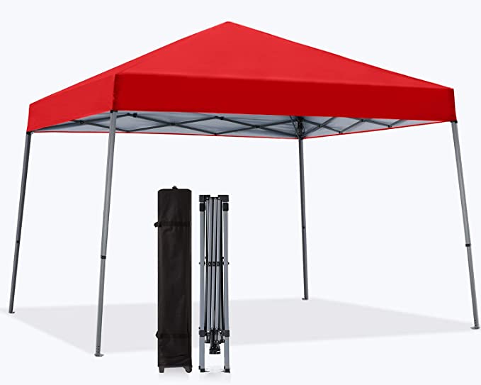 Photo 1 of  Portable Pop Up Canopy Tent with Large BaseRed)