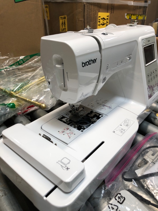 Photo 4 of Brother SE600 Sewing and Embroidery Machine, 80 Designs, 103 Built-In Stitches, Computerized, 4" x 4" Hoop Area, 3.2" LCD Touchscreen Display, 7 Included Feet
