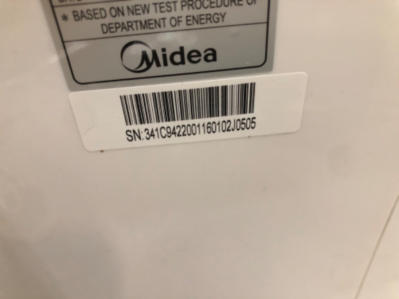 Photo 5 of ***INCOMPLETE*** Midea 6,000 BTU ASHRAE (5,000 BTU SACC) Portable Air Conditioner, Cools up to 150 Sq. Ft., Works as Dehumidifier & Fan, Remote Control & Window Kit Included
