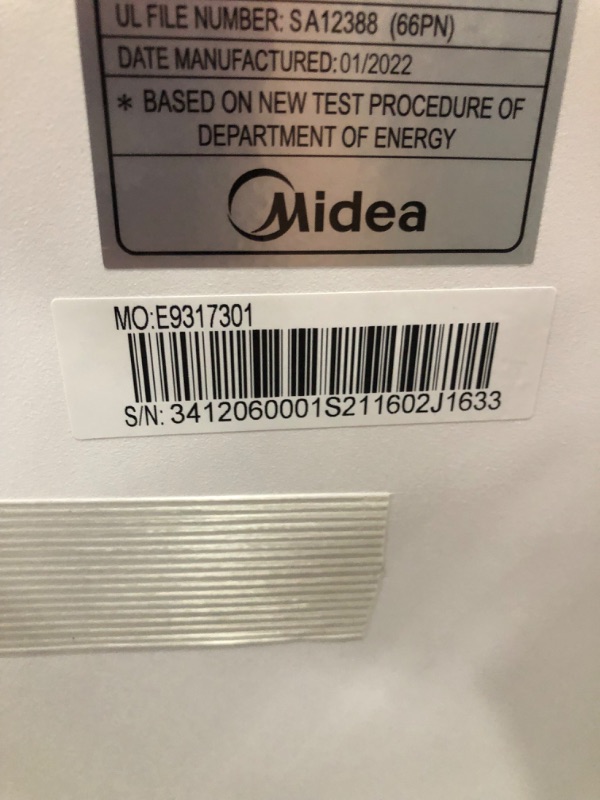 Photo 7 of Midea 8,000 BTU ASHRAE (5,300 BTU SACC) Portable Air Conditioner, Cools up to 175 Sq. Ft., Works as Dehumidifier & Fan, Remote Control & Window Kit Included
