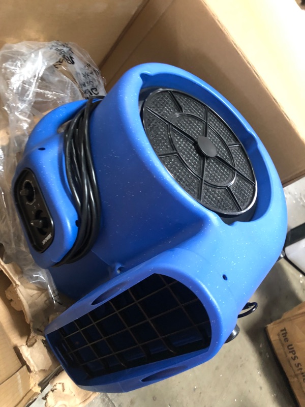 Photo 2 of XPOWER X-800TF Pro 3/4 HP 3200 CFM Centrifugal Air Mover, Carpet Dryer, Floor Fan, Blower, Timer, Filter, for Water Damage Restoration, Janitorial, Plumbing, Home Use
