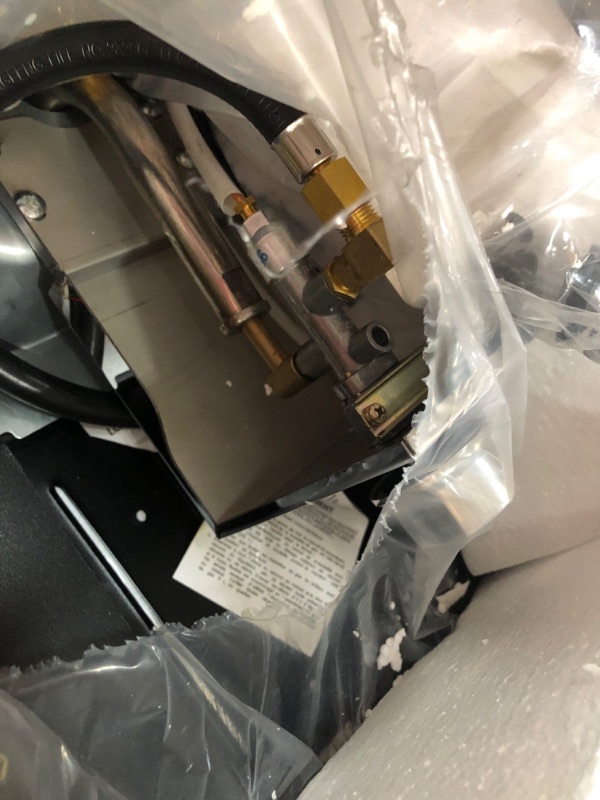 Photo 1 of Ciays Propane Fire Pits 32 Inch Outdoor Gas Fire Pit, 50,000 BTU Steel Fire Table with Lid and Lava Rock, Add Warmth and Ambience to Gatherings and Parties On Patio Deck Garden Backyard, Black
