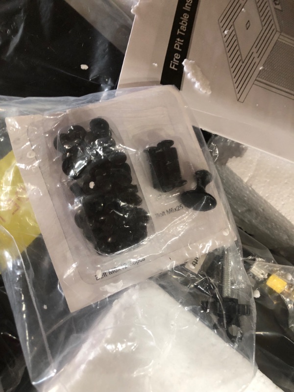 Photo 1 of Ciays Propane Fire Pits 32 Inch Outdoor Gas Fire Pit, 50,000 BTU Steel Fire Table with Lid and Lava Rock, Add Warmth and Ambience to Gatherings and Parties On Patio Deck Garden Backyard, Black
