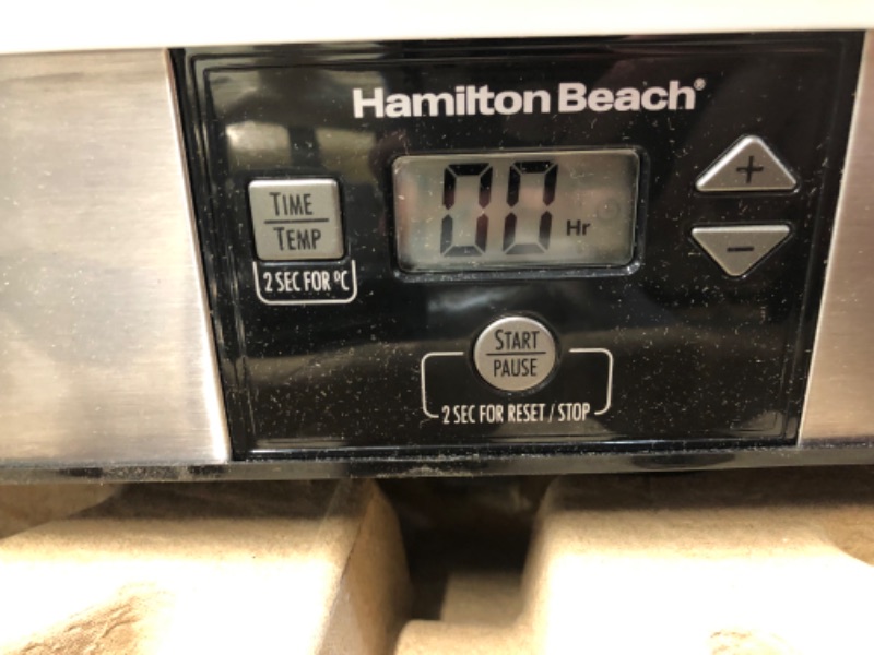 Photo 3 of Hamilton Beach Digital Food Dehydrator for Fruit and Jerky, Vegetables and More, 5 Trays, Adjustable Temperature, 48 Hour Timer + Auto Shutoff, Grey (32100A)
