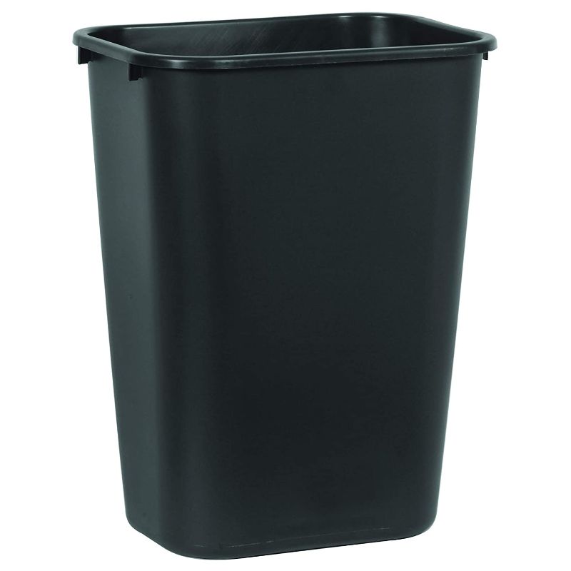 Photo 1 of 2 PACK**
Rubbermaid Commercial Products 41QT/10.25 GAL Wastebasket Trash Container, for Home/Office/Under Desk, Black (FG295700BLA)
