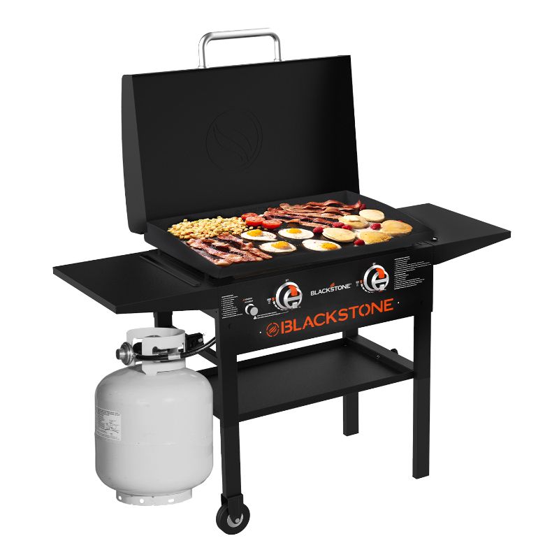 Photo 1 of Blackstone 28-inch 2 Burner Propane Gas Griddle with Hood in Black
