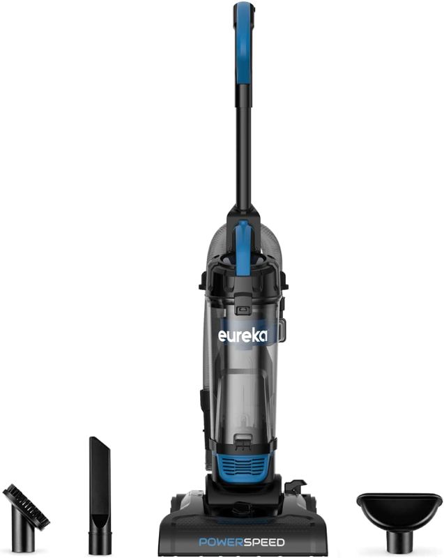 Photo 1 of Eureka PowerSpeed Bagless Lightweight Powerful Upright Vacuum Cleaner for Carpet and Hard Floor, Blue
