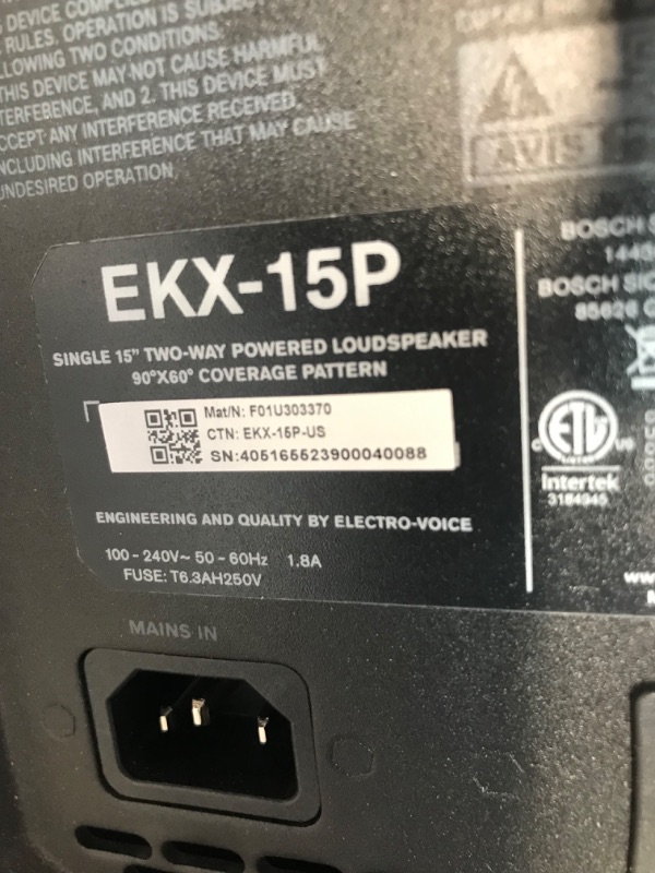 Photo 5 of  model # EV EKX-15 12" 1000W Powered Loudspeaker
