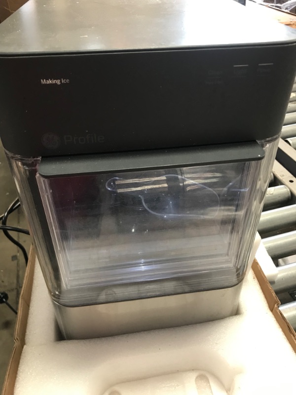 Photo 1 of Opal 24 lb Portable Nugget Ice Maker in Stainless Steel, with Side Tank, and WiFi connected