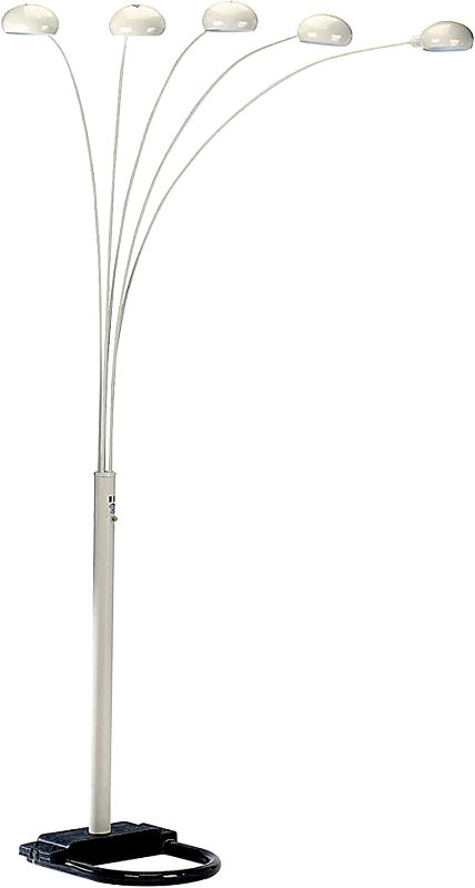 Photo 1 of ORE 6962WH International 5 Arm Arch Floor Lamp, 84" x 45" x 50", White
