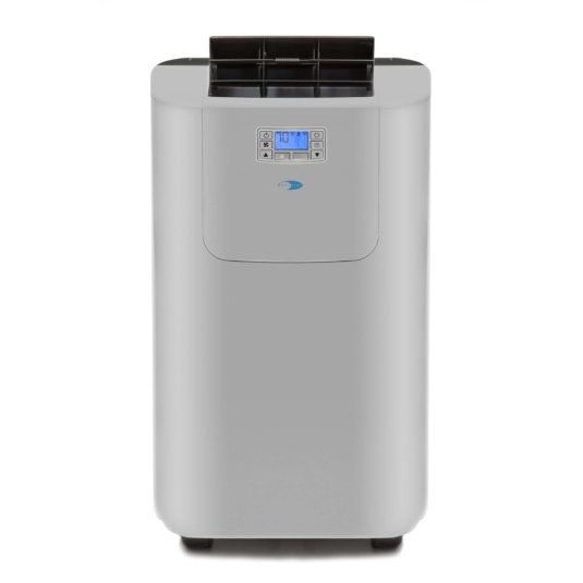 Photo 1 of Whynter ARC-122DS 12,000 BTU (7,000 BTU SACC) Elite Dual Hose Portable Air Conditioner, Dehumidifier, and Fan with Activated Carbon Filter and Storage bag, up to 400 sq ft in Grey
