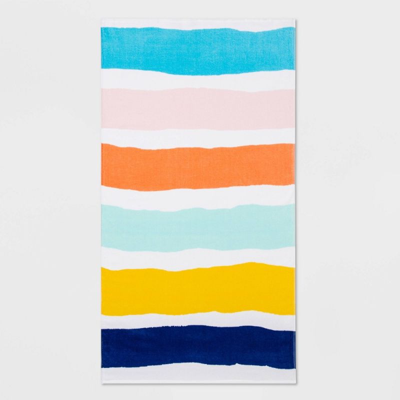 Photo 1 of 2pk-Wavy Striped Printed Beach Towel - Sun Squad™
