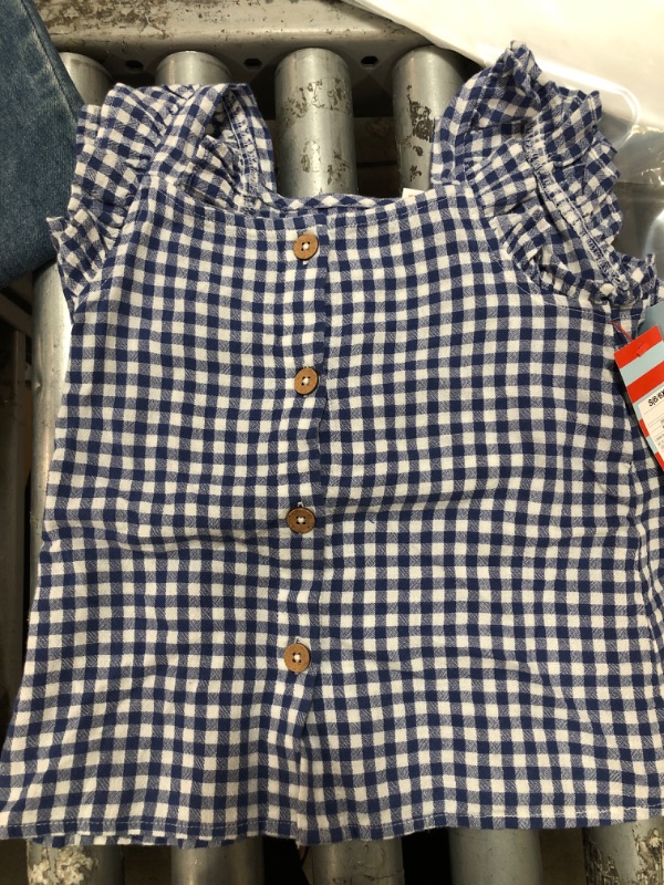 Photo 1 of 2PK SIZE 6/6X- TODDLER GIRLS BLUE PLAID SHIRT